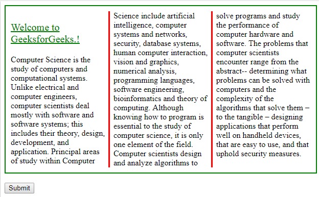 html style columnrulecolor用法及代码示例