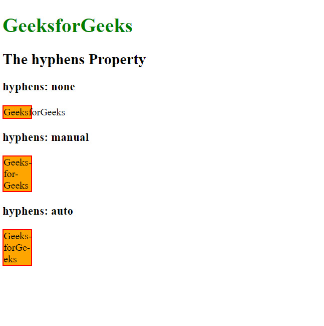 css hyphens属性用法及代码示例